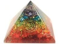 main image for ad Lrg Orgonite Pyramid 70mm - Chakra Gemchips