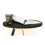 Side Table, Small Round Coffee Table with 3 Color LED Lights, End Table with 3 Tier Storage Shelves, Bedside Sofa Side Tables for Living Room Bedroom, Black Image 5