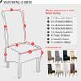 Chair Covers XL Size High Back Chair Slipcover Stretch Spandex Thin Fabric Chair Protector for Dining Room Kitchen Banquet Office Home Decor Dark Coffee 6 pieces Image 2