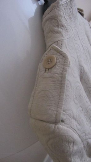Stunning Karen Millen Military Style Coat Beige Grey Size UK 8