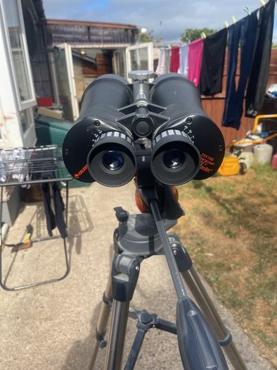 tripod and binoculars
