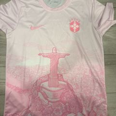 Brazil Pink city custom  Football Jersey - Men's small