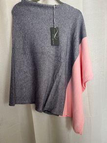 Kelly & Grace Two Tone Poncho