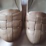 Beige genuine leather High heels shoes Image 6