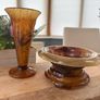 3 pieces of Davidson amber cloud glass Image 2