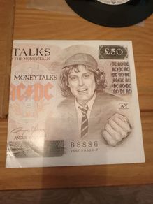 AC/DC 7" Moneytalks Original 1990 vinyl in pic sleeve.