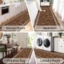 Carpet Runner for Hallways Non Slip Runner Rugs for Kitchen Washablel Floor Carpet Runner Hallway Rug Runners for Entryway Bedroom Laundry Doorway(Brown,65x240cm) Image 7