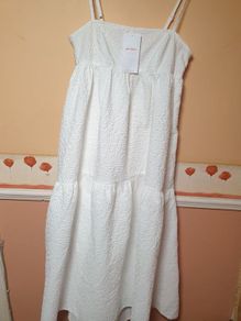 Ann Marie x New look dress long white textured tier maxi Size UK 6 EU 34  BRAND NEW BNWT womens