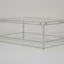 Vintage Two Tier Chrome and Brass Coffee Table, Attributed to Renato Zevi, Italy, 1970s Image 2