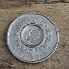Norway 1986, 10 Kroner, Olaf V Coin - free standard postage