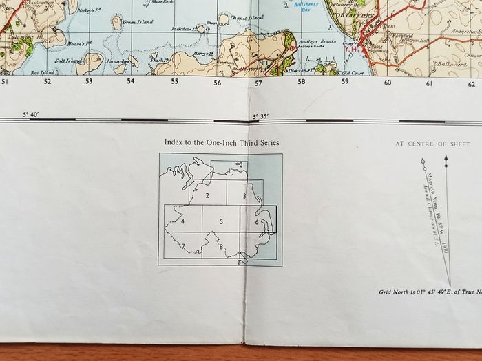 Vintage Ordnance Survey maps of Northern Ireland set of 9 maps