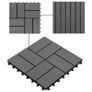 22 pcs Decking Tiles 30x30 cm 2 sqm WPC Grey Image 4