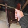 wood and brass Magazine Rack Image 6