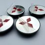 4 x wheel caps MITSUBISHI 69mm 70mm approx Alloy cap hub Image 4