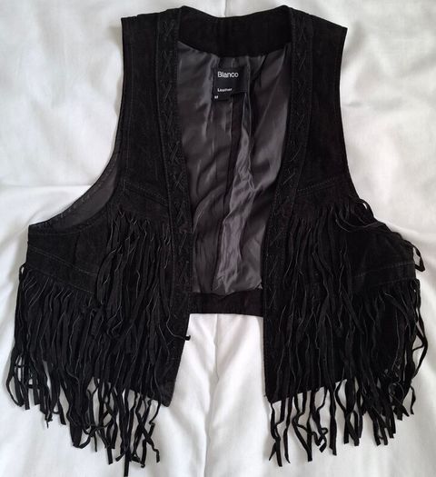 Blanco leather suede waistcoat