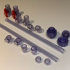 Transparent / clear U PVC ball valve / fittings size 25mm