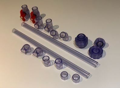 Transparent / clear U PVC ball valve / fittings size 25mm