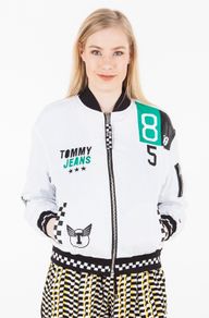 Tommy Jeans White Bomber Jacket