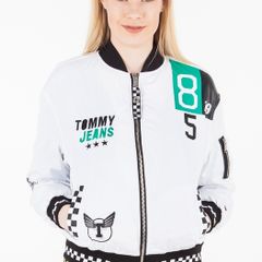 Tommy Jeans White Bomber Jacket