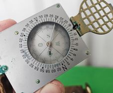 Vintage 1950s Swiss Army Artillery Compass Sitometer