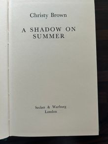 A Shadow on Summer Christy Brown