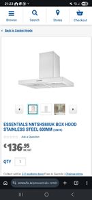 essentials hob extractor