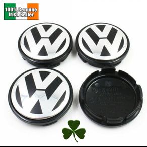 4x VW 56mm Outer Alloy Wheel Centre Caps to fit Golf POLO LUPO