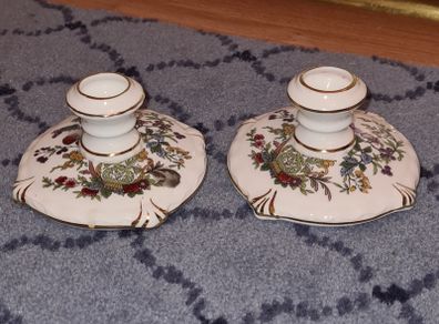Two Paragon  Tree of Kasmir Floral China Candlestick