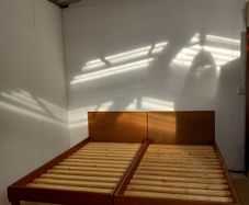 Danish mid-century modelled handmade beds
