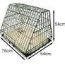 Deluxe Sloping Puppy Cage Medium 30 inch Black Folding Dog Crate with Non-Chew Metal Tray, Fleece and Slanted Front For Car (FREE POSTAGE) Image 4