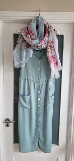 KRABI acqua button front midi Sz 46 (Fit 16-18UK)