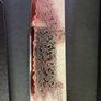Damascus with Copper Kitchen Knife, Nakiri style. Image 3