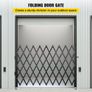 Single Folding Security Gate, 131.00 x 187.96 cm Folding Door Gate, Steel Accordion Security Gate, Flexible Expanding Security Gate Image 6