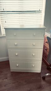 Cream Clothes Press With Drawers /good Condition