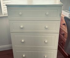 Cream Clothes Press With Drawers /good Condition