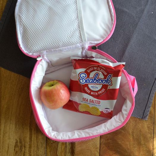 Personalised Photo Kids Lunch Box - bag Red Blue or Pink