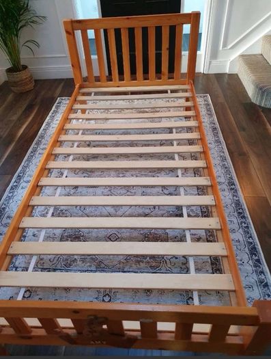 Lovely Sturdy Single Wooden Bed Frame - Can Deliver