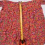 FRNCH Orange Pink Green Floral High-Waisted Tie Waist Shorts Size S Image 10