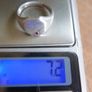 Vintage Sterling Silver Ruby Signet Ring 7,2g Image 10