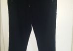 BNWT Genuine Janina black trousers with leather details size UK16 EUR44 Postage included
