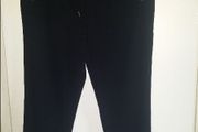 BNWT Genuine Janina black trousers with leather details size UK16 EUR44 Postage included
