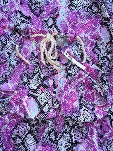 ASOS Purple Snake Print Cut Out Maxi Dress UK 10 Brand new with tags