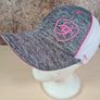 Womens Ariat baseball cap mesh trucker snapback white pink horseriding equestrian wear Image 2