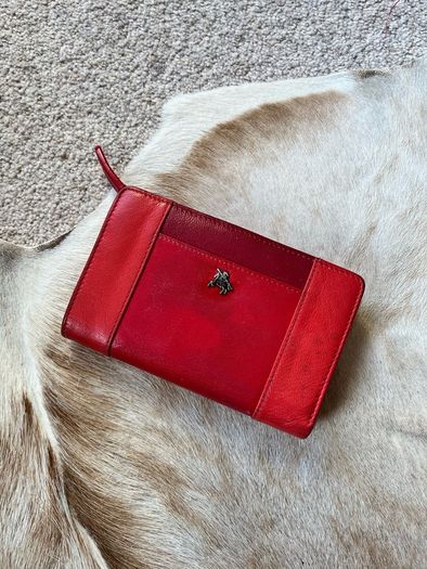 Visconti Womens Red Leather Wallet purse Genuine Leather
