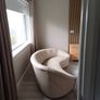 cream leather sofa Image 4