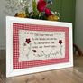 Vintage Embroidered Gingham Picture Frame Image 2