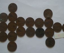 Irish coins. 20 pieces @1D from years (1941-1952)