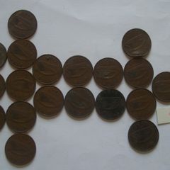 Irish coins. 20 pieces @1D from years (1941-1952)