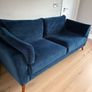 Navy Velvet Sofa Image 2