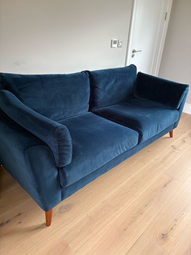 Navy Velvet Sofa